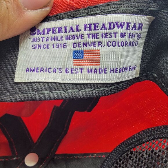 Imperial Peppermill Resorts Adults Red Adjustable Hat Cap Casual Outdoors - Picture 5 of 9